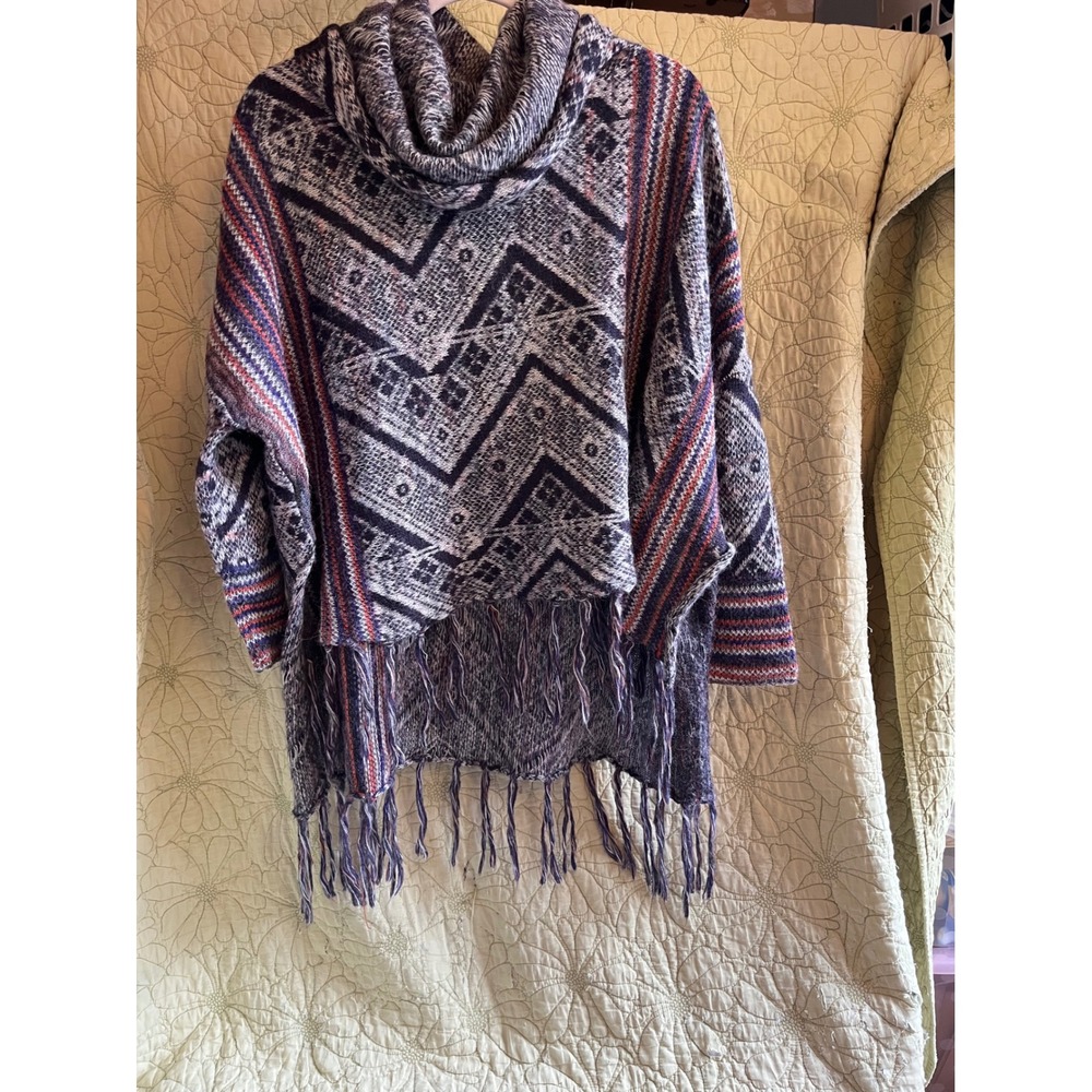 Free People Alpaca Blend Fringe Cowl Neck Sweater